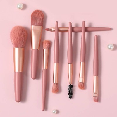 High Quality Professional Facial Make Up Brush Kit 8 Pcs Pink Cheap Kids Makeup Brushes