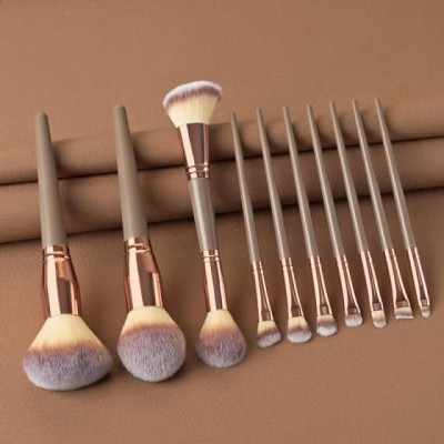 High Quality Solid Color Plastic Handle Synthetic Hair Makeup Brush Set Private Label Double Sided Professional Make Up Brushes